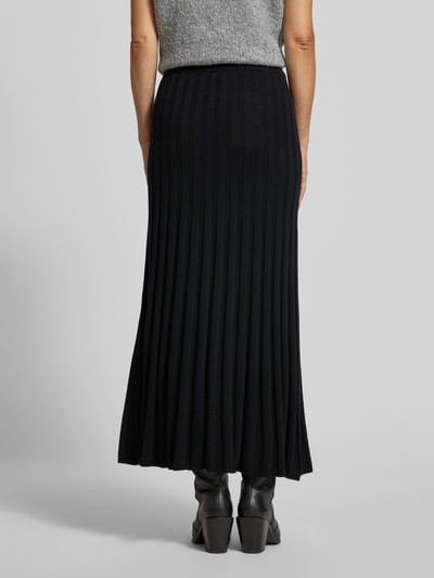 Milano Italy Maxirok met stolpplooien Zwart - 5