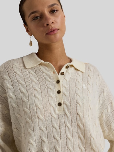 Polo Ralph Lauren Loose fit pullover van wol-mix met kasjmier-aandeel Offwhite - 3