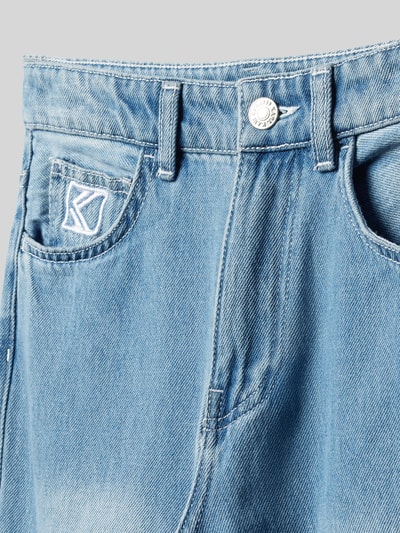 KARL KANI Relaxed fit jeans in 5-pocketmodel met logostitching Blauw - 2