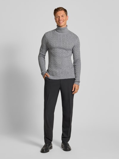 Tiger Of Sweden Rollkragenpullover mit Kaschmir-Anteil Modell 'Wilde' Mittelgrau 1