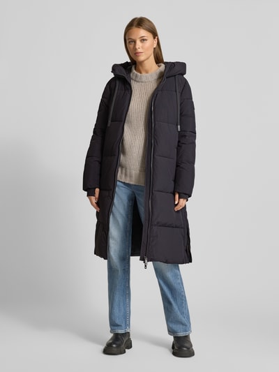 MOS MOSH Płaszcz pikowany z kapturem model ‘Ollie’ Antracytowy 1