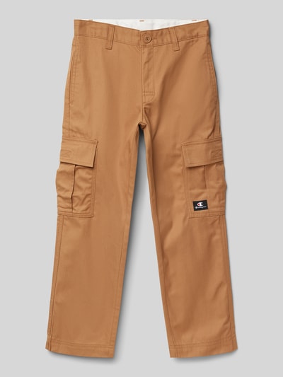 CHAMPION Regular Fit Cargohose mit Label-Patch Camel 1