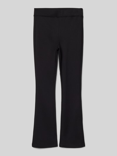 Only Flared cut broek met elastische band, model 'PAIGE' Zwart - 1