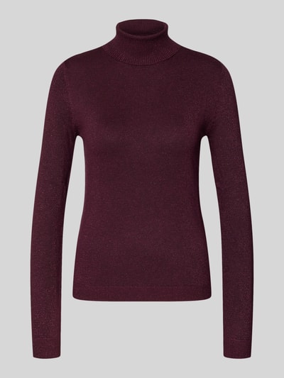 Vero Moda Slim fit coltrui van viscosemix, model 'HAPPYSHINE' Bordeaux - 2
