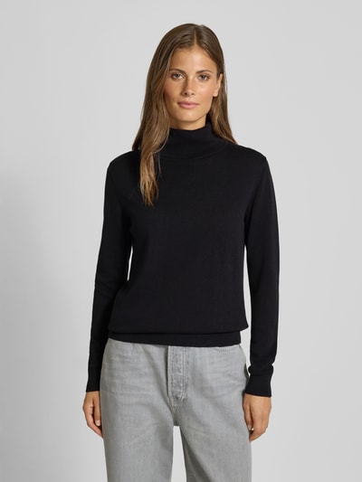 Tom Tailor Regular Fit Rollkragenpullover aus Baumwoll-Viskose-Mix BLACK 4