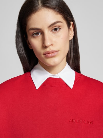 Anine Bing Oversized Sweatshirt aus Baumwolle Rot 3