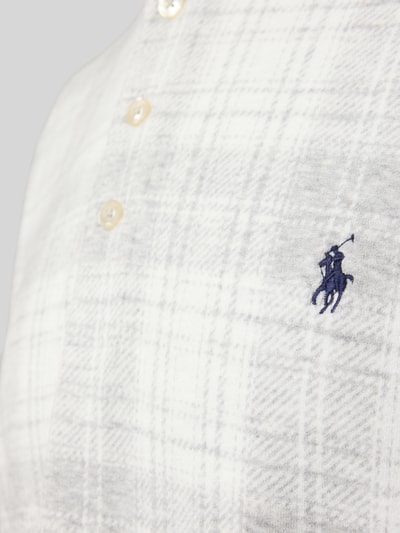 Polo Ralph Lauren Underwear Pyjama-Oberteil mit Knopfleiste und Label-Stitching Hellgrau 2