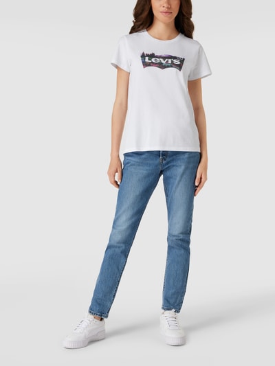 Levi's® T-Shirt mit Label-Print Modell 'Open' Weiss 1