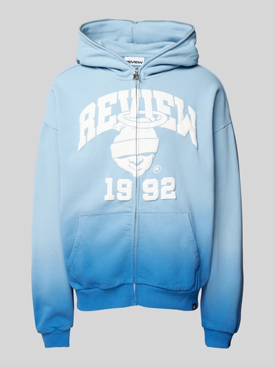 REVIEW Sweatjacke mit durchgehendem Reißverschluss Rauchblau 2