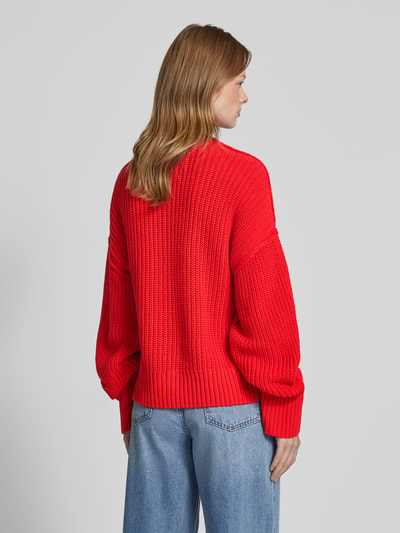 JAKE*S STUDIO WOMAN Oversized Strickpullover mit Strukturmuster Rot 5