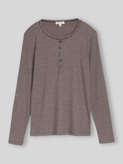 Tom Tailor Regular Fit Langarmshirt aus Baumwoll-Mix  Camel 2
