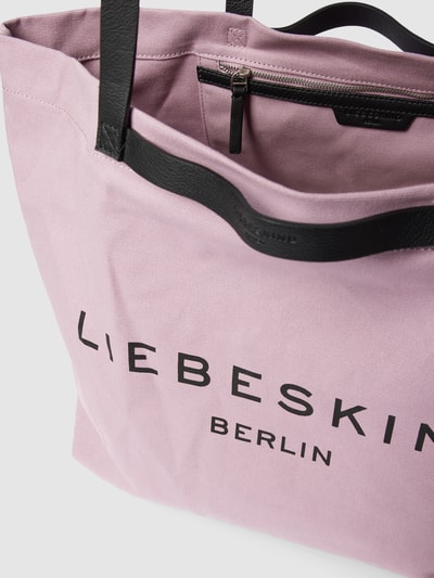 LIEBESKIND BERLIN Shopper mit Label-Print Modell 'CANVAS' Flieder 5