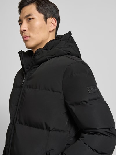 NAUTGÅRD Gewatteerde lange jas met Sorona® Aura-vulling Zwart - 3