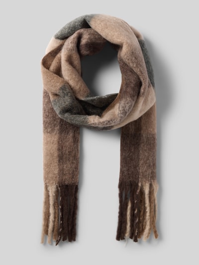 JOOP! Schal mit Woll-Anteil Modell 'Agustina' Mittelbraun Mel 1