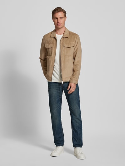 Tom Tailor Jeansy o kroju Straight Fit z dodatkiem streczu  Jeansowy niebieski 1