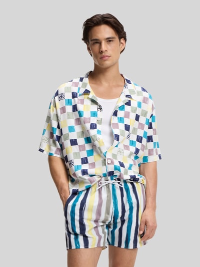 HUGO Badeshorts aus schnell trocknendem Material Modell 'DINO' Petrol 3