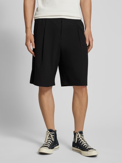REVIEW Tailored Fit Shorts mit Bundfalten Black 4