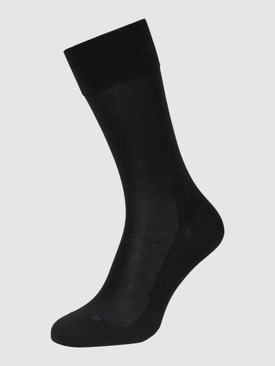 Falke Socken aus Baumwollmischung Modell 'Sensitive Malaga' Dunkelblau 1