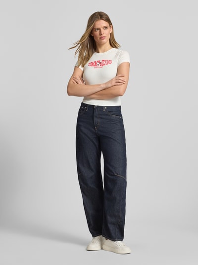Tommy Jeans Slim Fit T-Shirt aus Baumwoll-Mix Weiss 1