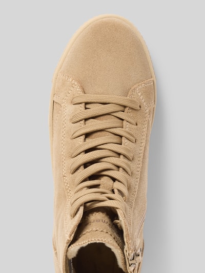 Tamaris Sneakersy wysokie z naturalnej skóry welurowej Beżowy 3