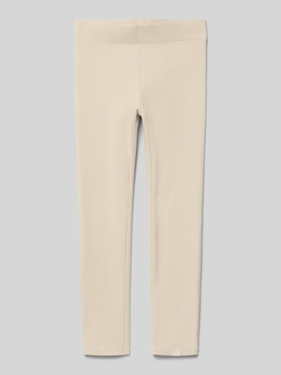 Produktfoto, Slim Fit Leggings aus Bio-Baumwoll-Mix Modell 'TRINNY LIFE' von Only, Optik: Unifarben, Materialverarbeitung: Ripp, Bundabschluss: elastisch, mit Weitenregulierung innen, beige Farbe
