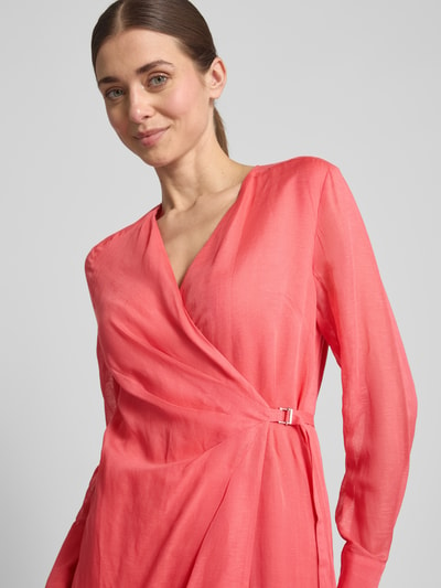 BOSS Midikleid mit V-Ausschnitt Modell 'Dosala' Pink 3