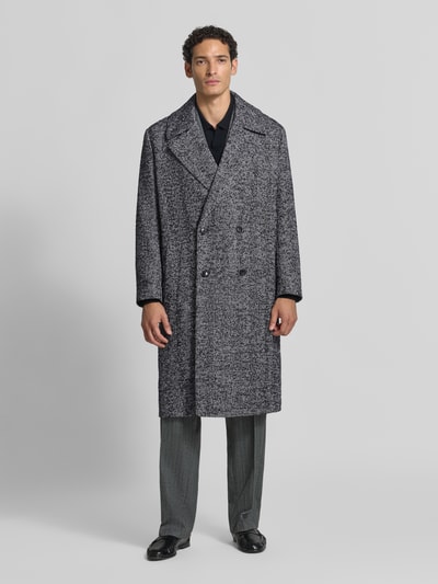 HUGO Regular Fit Mantel aus Baumwoll-Mix Modell 'Milas2641' Mittelgrau Melange 4