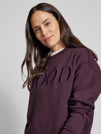 Vila Sweatshirt met ribboorden, model 'REFLECT' Paars - 3