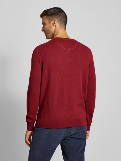 Fynch-Hatton Gebreide pullover met V-hals Bordeaux - 5