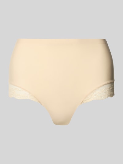 Produktfoto, Slip mit elastischem Bund und Spitze von MAGIC Bodyfashion, beżowy materiał, koronka, dopasowany krój, elastyczny pas, z przodu