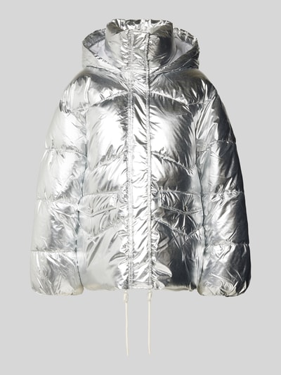 Only Boxy Fit Steppjacke mit metallisch glänzendem Oberstoff Modell 'PEARL' Silber 2