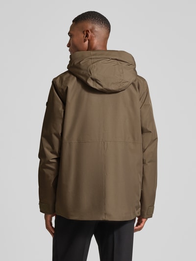 Didriksons Jack met labeldetail, model 'ADAM' Donkerbruin - 5