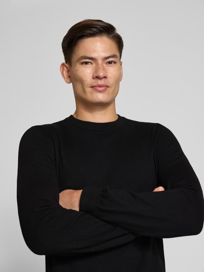 MCNEAL Gebreide pullover met kasjmier Zwart - 3