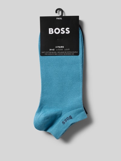 Produktfoto, Sneaker-Socken aus Baumwoll-Mix im 2er-Pack Modell '2P AS UNI CC' von BOSS, Optik: Unifarben, Label-Print, Bundabschluss: Elastisch, Multipack: 2er-Pack, Materialverarbeitung: Feinstrick, Material: Baumwoll-Mix, Herren.