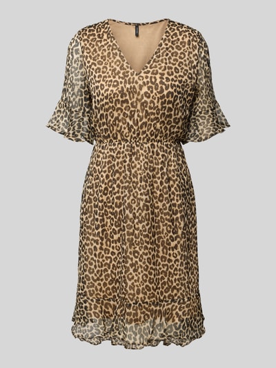 Vero Moda Getailleerde mini-jurk met V-hals, model 'SMILLA' Middenbruin - 2