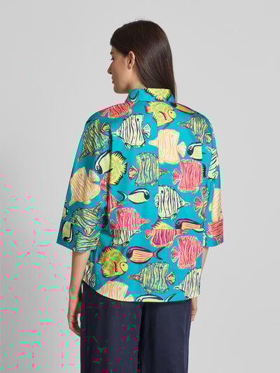 Christian Berg Woman Regular Fit Hemdbluse mit 3/4-Arm Tuerkis 5