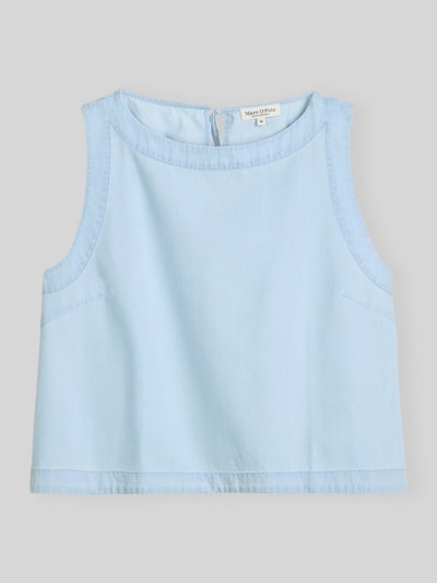 Marc O'Polo Relaxed Fit Kurzarmbluse aus Baumwoll-Lyocell-Mix Hellblau 2