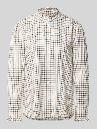 Barbour Langarmbluse mit Rüschenkragen Weiss 2