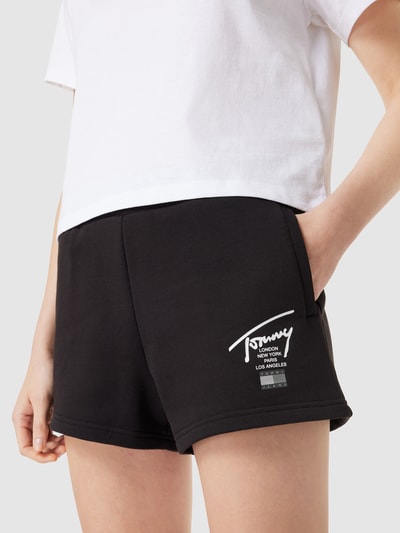 Tommy Jeans Sweatshorts met labelprint Zwart - 3