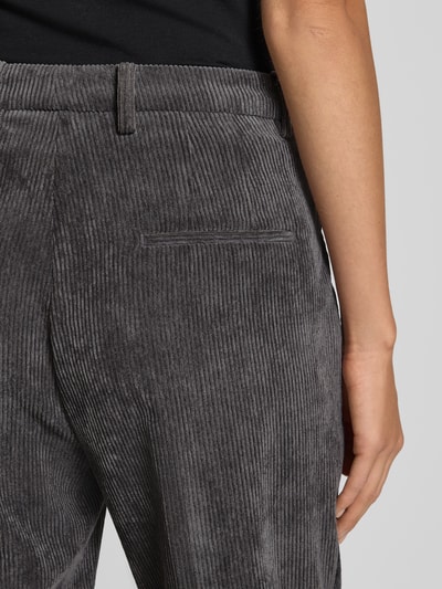 Cambio Cordhose mit Bügelfalten Modell 'KRYSTAL' Dunkelgrau 3