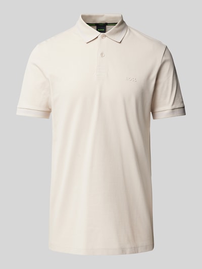 BOSS Green Poloshirt mit Label-Detail Beige 2