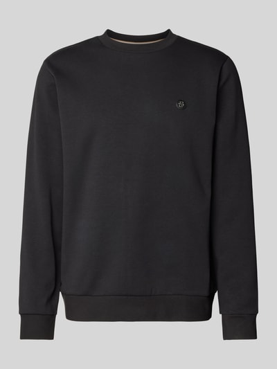 BOSS Sweatshirt met labelbadge, model 'Sharpe' Zwart - 2