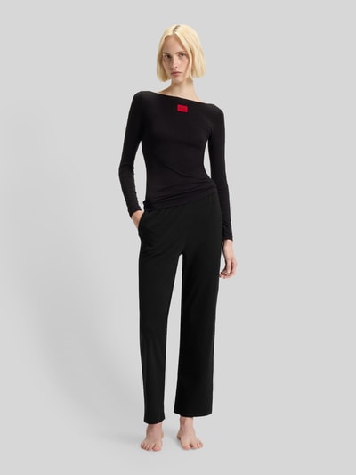 HUGO Regular fit pyjamabroek van een mix van katoenjersey, model 'STYLE HUGO ID PANTS' Zwart - 1
