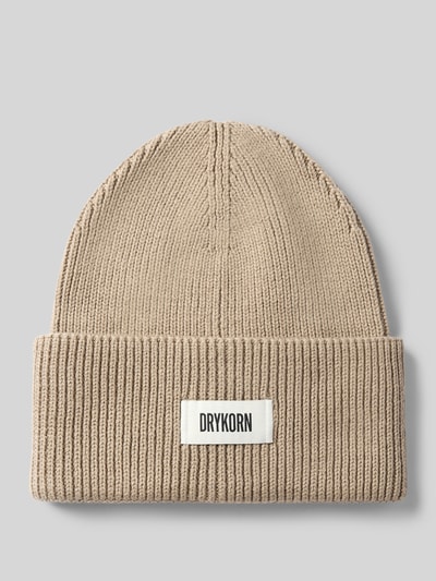 DRYKORN Beanie met labelpatch model 'LOAH' Zand - 1