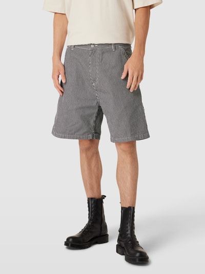 Carhartt Work In Progress Bermudas mit Streifenmuster Modell 'TERRELL' Dunkelblau 4