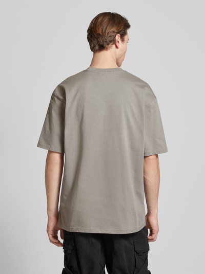 Pegador T-shirt o kroju oversized z logo Średnioszary 5
