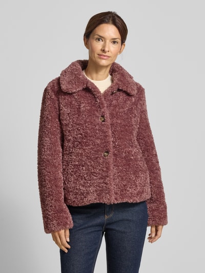 Fuchs Schmitt Regular Fit Jacke aus Teddyfell mit Umlegekragen Altrosa 4