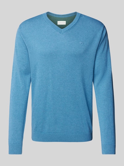 Tom Tailor Regular Fit Strickpullover aus reiner Baumwolle Blau 2