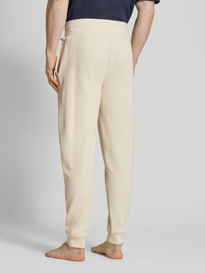 BOSS Sweatpants mit Label-Details Modell 'Structure' Ecru 5