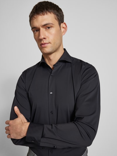 JOOP! Collection Slim fit zakelijk overhemd met knoopsluiting, model 'Pai' Zwart - 3